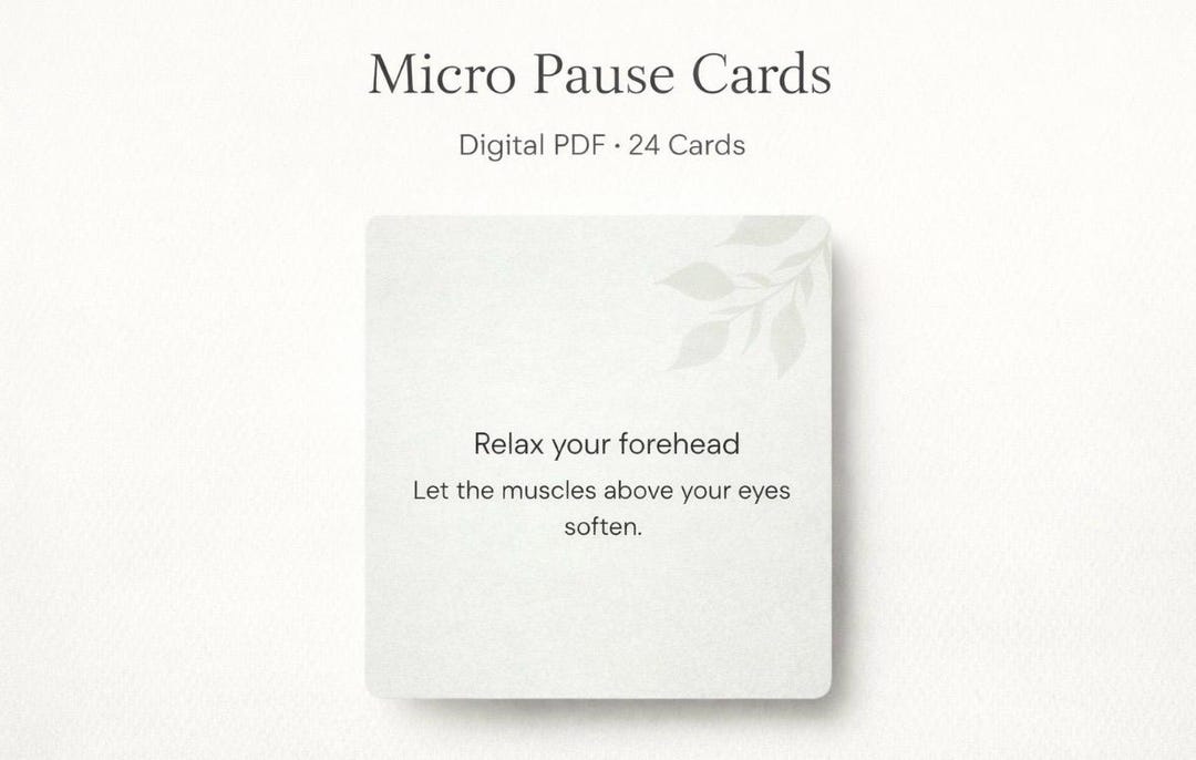 Micro Pause Cards Printable PDF | Minimal Reset | Nervous System ...