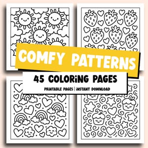 Páginas para colorear de patrones cómodos / Libro de actividades para niños (PDF imprimible)