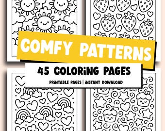 Páginas para colorear de patrones cómodos / Libro de actividades para niños (PDF imprimible)