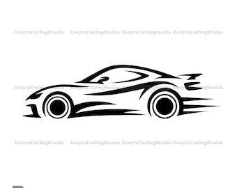 Sportwagen SVG: Rennwagen Vektor Cricut PNG Druckbare Design (Digitaler Download)