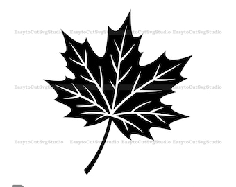 Ahornblatt Silhouette SVG: Herbst Design (Digitaler Download)
