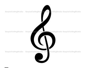 Violinschlüssel SVG: Musiknote Design (Digitaler Download)