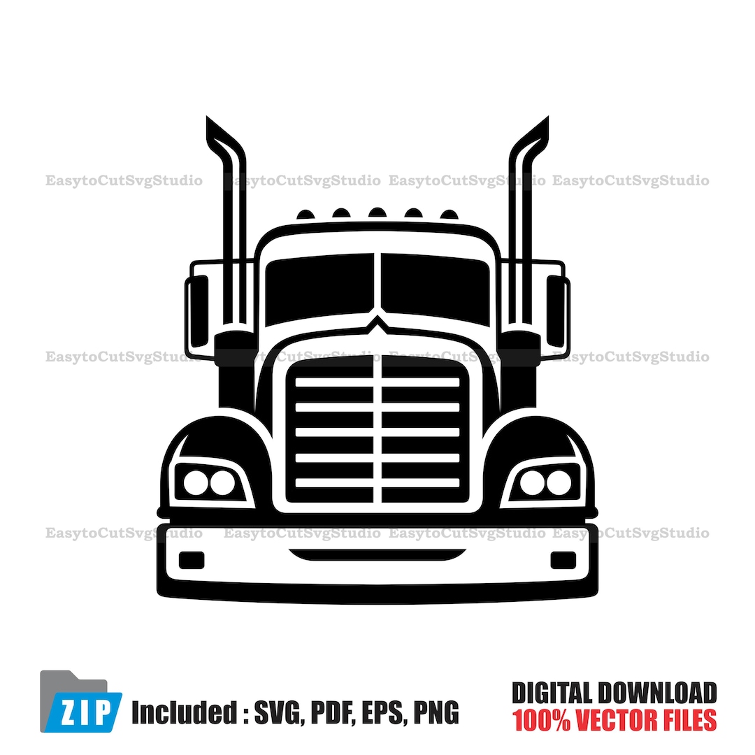 Semi Truck SVG: Big Rig Vector Cricut PNG Printable Design (digital ...