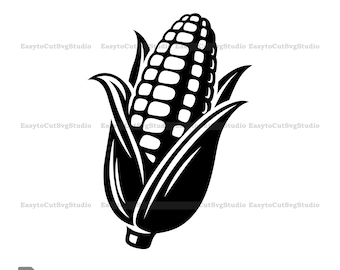 Maiskolben SVG: Ernte auf dem Bauernhof Illustration Design (Digitaler Download)