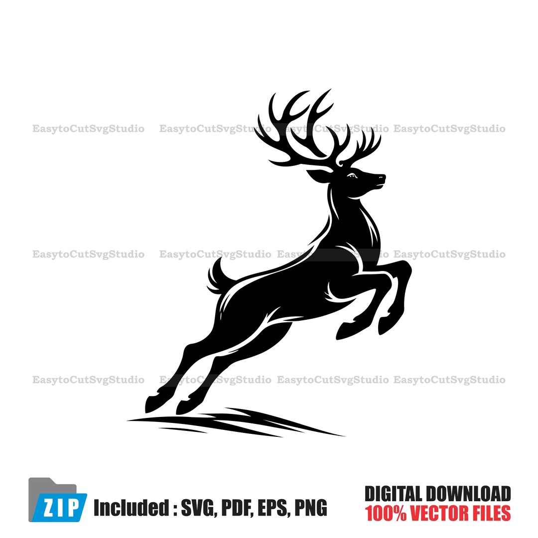 Deer SVG: Stag Vector Wildlife Hunting Cricut PNG Printable Design ...