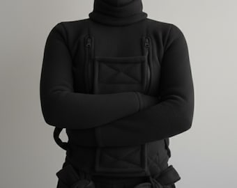 Straight Jacket Fleece Adjustable Secure Binding Jacket | Theatrical Costume | Cosplay Restraint Outfit | Soft Polar Fleece