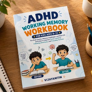 ADHD Working Memory Workbook for Kids Ages 8–12