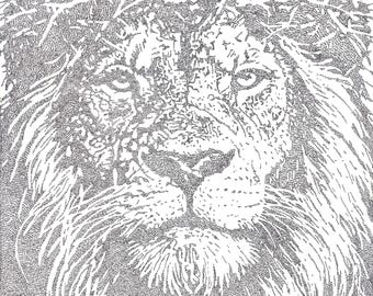 The Lion of Judah- Signed Scripture Art Print (Unframed)
