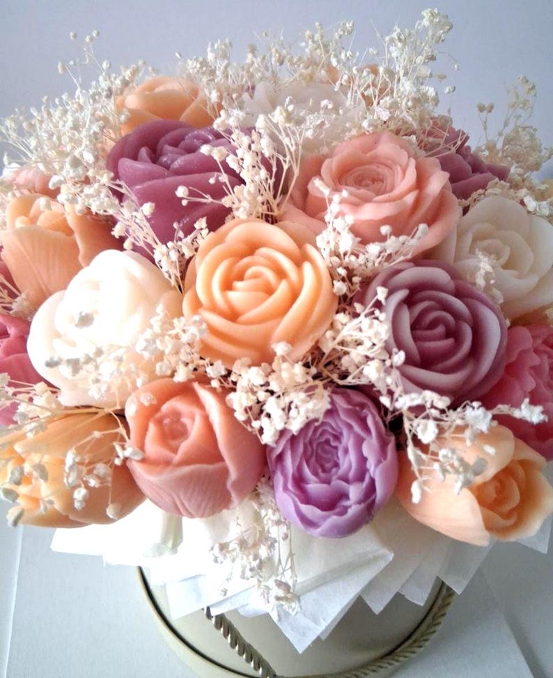 Bouquet That Never Wilts, Birthday Gift for Mom, Rose and Tulip Flowers ...