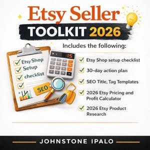 Kit de herramientas para vendedores de Etsy 2026: Plantillas SEO e investigación de productos (descarga digital)