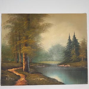 Vintage Signed Forest Oil Paintings - Etsy