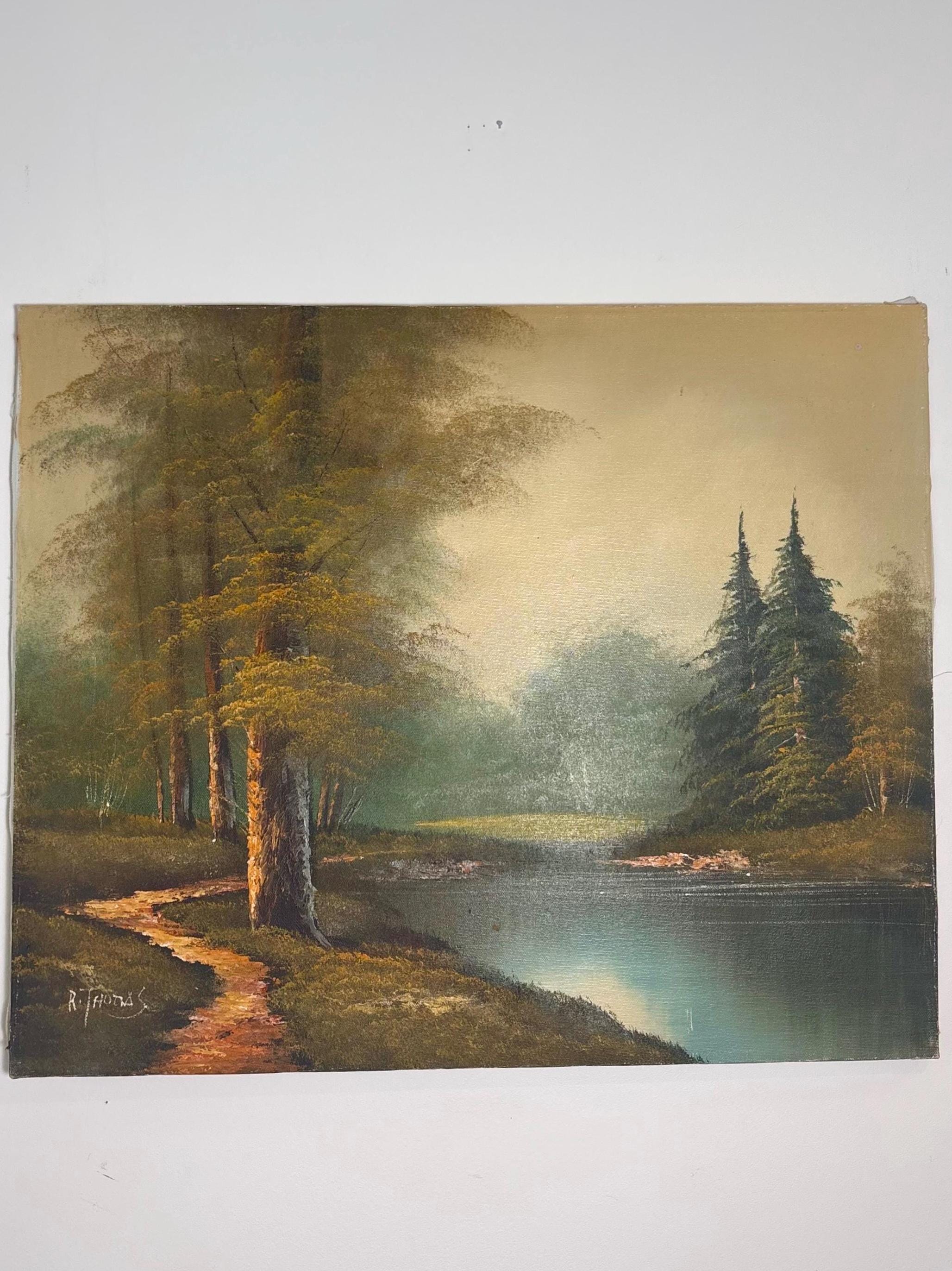 Vintage Signed Forest Oil Paintings - Etsy