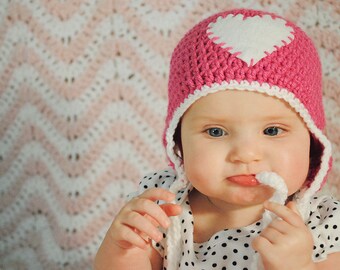 Pink Heart Hat