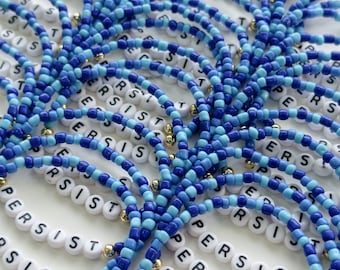 Custom Awareness Beaded Bracelet, Memorial & Remembrance Gift, Charity Event Jewelry, Cause Support Bracelet, Bulk Orders