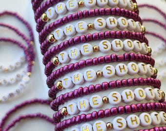 Custom Name Beaded Bracelet, Personalized Event Bracelet, Team & Organization Bracelets, Fundraising Bracelet, Wedding Favor, Birthday Gift