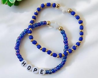 Personalized Beaded Message Bracelet, Church Event Favor, Baptism & Memorial Gift, Faith Group Jewelry, Custom Bulk Orders