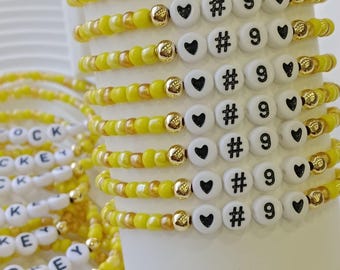 Bulk Custom Team Spirit Bracelets | Personalized School & College Sports Name Gifts for Basketball and Volleyball Teams