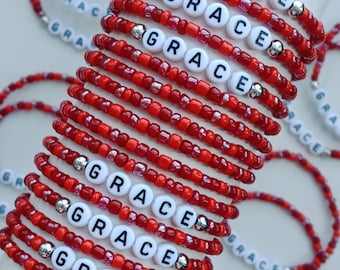 Custom Name Bracelet , Personalized Name Bracelet , Handmade Jewelry , Friendship Bracelet , Gift For Her , Beaded Bracelet