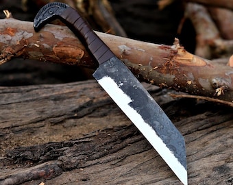 Raven Head Seax Knife| Handmade Carbon Steel Viking Knife | Gift for Him | Anniversary Father’s Day Birthday Christmas