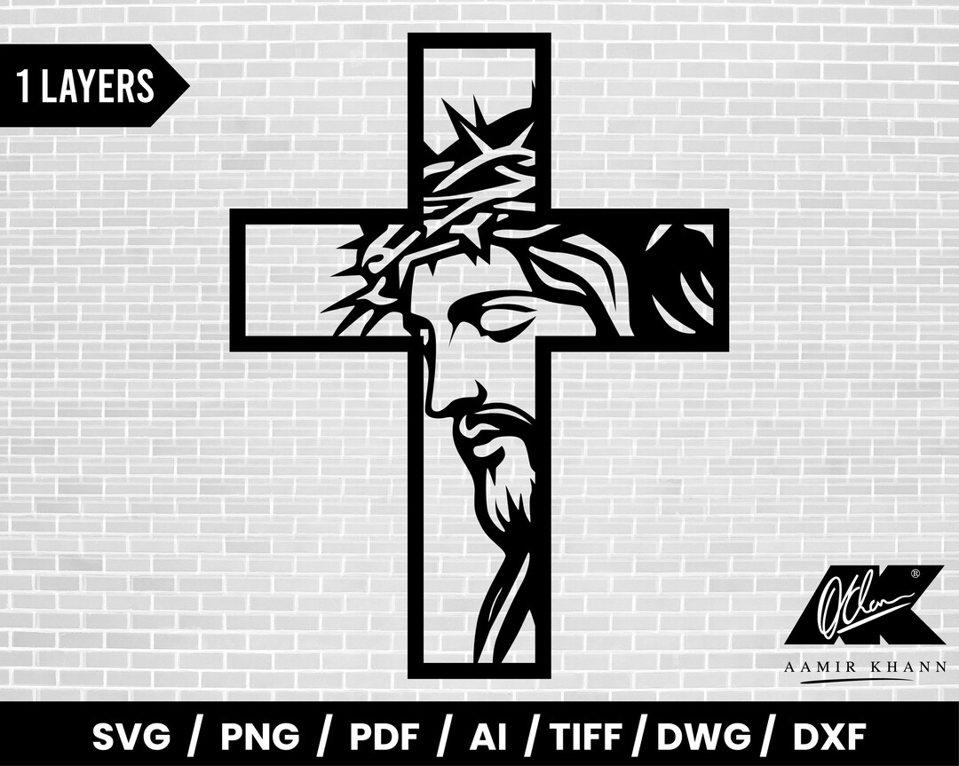 Jesus Cross SVG, Dxf for Plasma, Laser, Svg Files for Cricut, Clipart ...