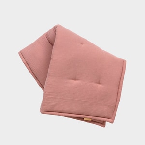 Soft muslin crawling blanket for babies from hjärtslag design available in different colors fuchsia col. 619