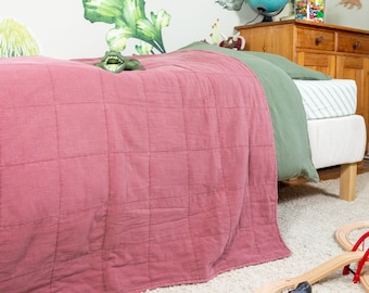 quilted bedspread for children made of cotton by hjärtslag design