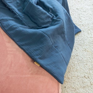 Wattierte Musselin Decke, leichte und warme Decke aus Baumwolle, strukturierte Tagesdecke, minimalistische Decke, weiche Musselin Tagesdecke Bild 7
