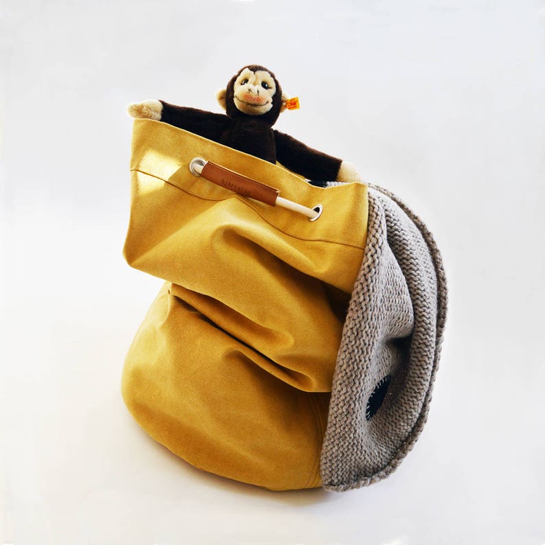 Aufbewahrung fürs Kinderzimmer Wäschesack Wäschekorb Gelber | Etsy