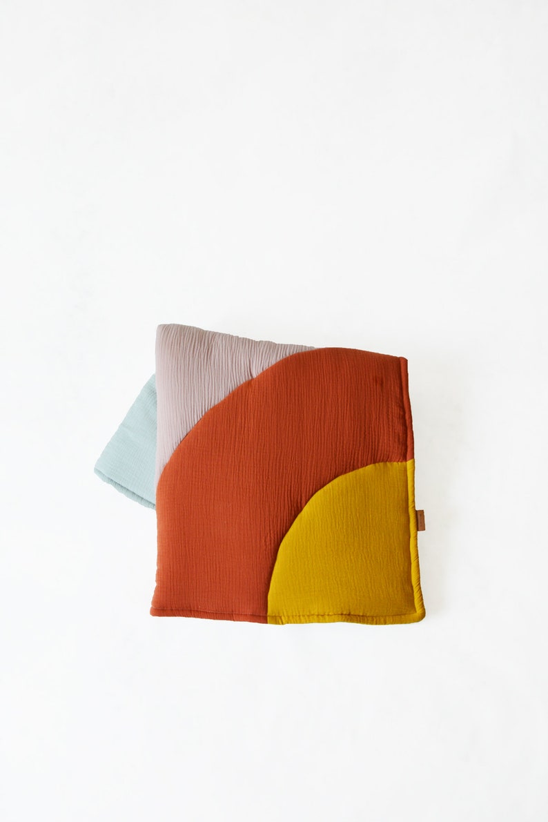 Rainbow Padded Baby Play Mat Made of Muslin Multi Color Play Etsy