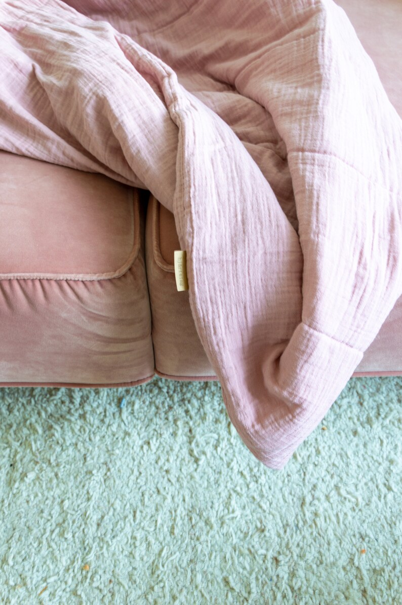 Padded Muslin Bedcover Warm Muslin Blanket Double Gauze Etsy