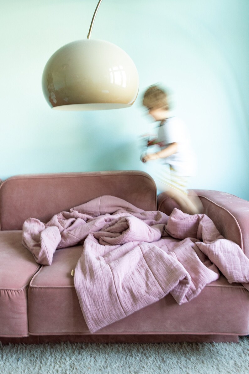 Padded Muslin Bedcover Warm Muslin Blanket Double Gauze Etsy