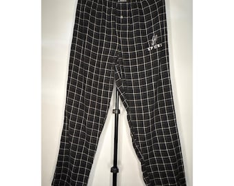 San Antonio Spurs Black & White Plaid Lounge Pajama Pants Men's L NBA Sleepwear