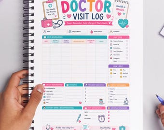Doctor Visit Log Printable, Medical Appointment Tracker, Health Record Sheet, Patient Visit Log, Doctor Notes Planner, Clinic Log PDF