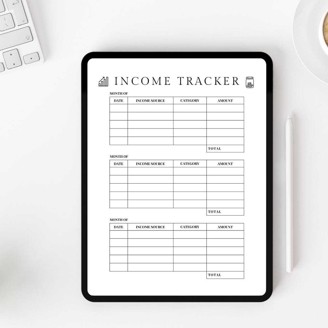 Weekly Income Log Income Log Printable A4 A5 Letter Half Letter, Profit Tracker, Income ...