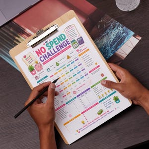 No Spend Challenge Tracker Printable, Savings Challenge Planner, Money Saving Tracker, Budget Challenge PDF