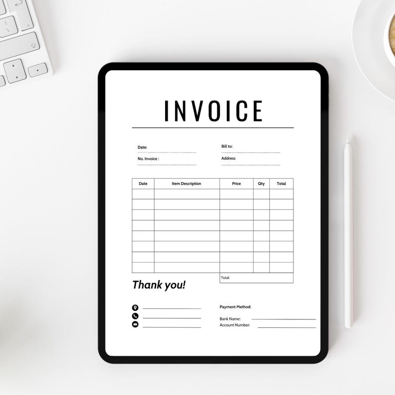 Invoice Tracker Printable, Payment Log, Business Finance PDF (A4, A5 ...