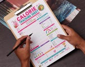 Calorie Tracking Planner Printable | Food & Nutrition Log | Weight Loss Meal Tracker | Daily Wellness Journal