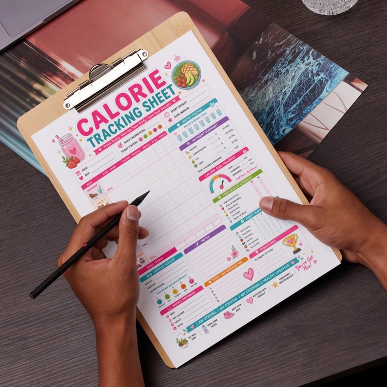 Calorie Tracking Planner Printable | Food & Nutrition Log | Weight Loss ...