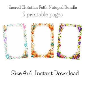 Notizblock-Set zum Thema „Heiliger christlicher Glaube“ (druckbar), Bibelvers-Notizblock, Briefpapier mit Bibelversen, Gebetsnotizen, christliches Geschenk (PDF)