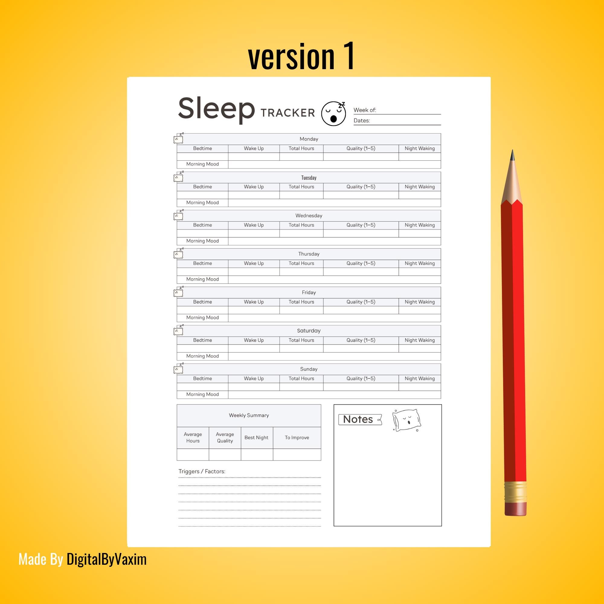 Sleep Journal.pdf Sleep Tracker Printable | Monthly Sleep Log | Sleep Journal PDF | Sleep ...