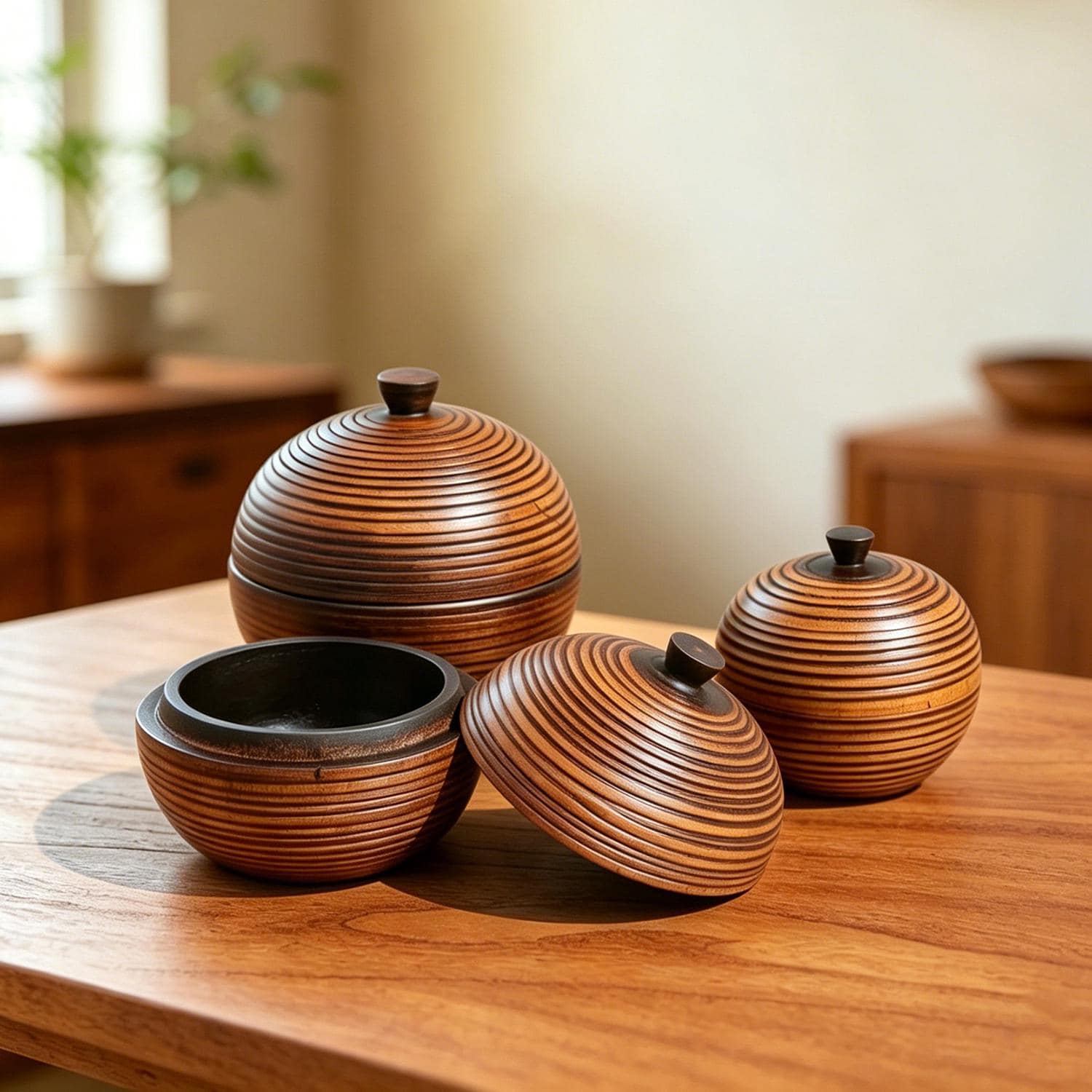 木製の蓋付き瓶 - Etsy 日本