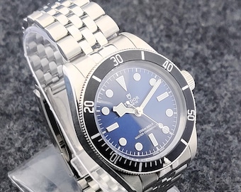 Vintage Tudor Stainless Steel Watch blue Dial Automatic.