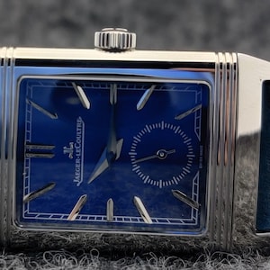 Vintage Jaeger‑LeCoultre Reverso watch Blue Dial Pre-Owned Refurbished Wrist Watch image 6