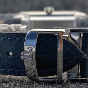 Vintage Jaeger‑LeCoultre Reverso watch Blue Dial Pre-Owned Refurbished Wrist Watch image 7