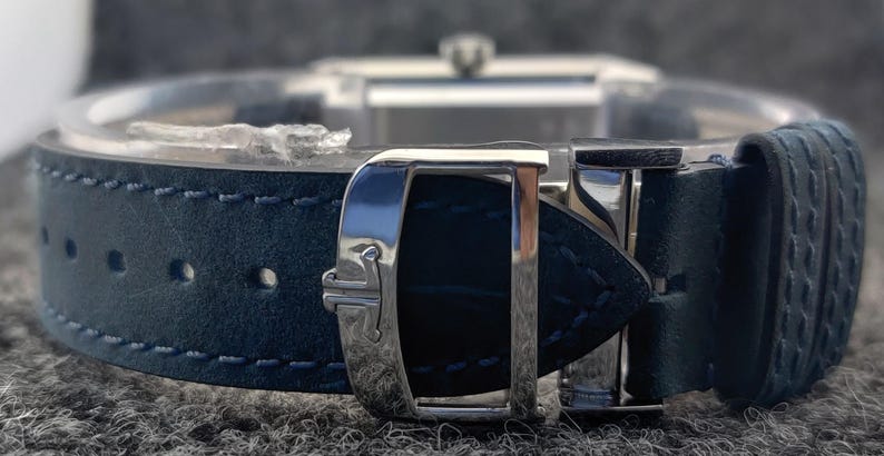 Vintage Jaeger‑LeCoultre Reverso watch Blue Dial Pre-Owned Refurbished Wrist Watch image 7