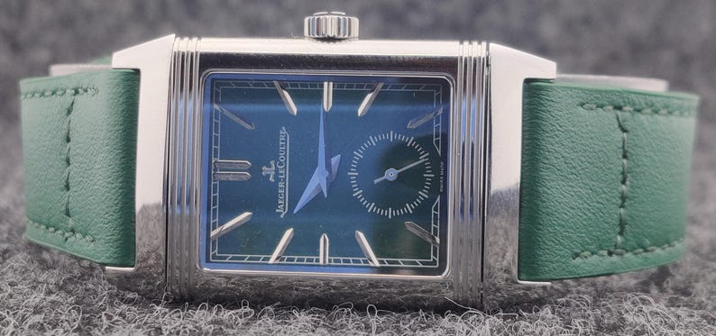 Vintage Jaeger‑LeCoultre Reverso watch Green Dial Pre-Owned Refurbished Wrist Watch image 8