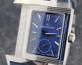 Vintage Jaeger‑LeCoultre Reverso watch Blue Dial Pre-Owned Refurbished Wrist Watch
