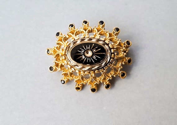 Vintage Sphinx Numbered Victorian Revival Brooch … - image 1