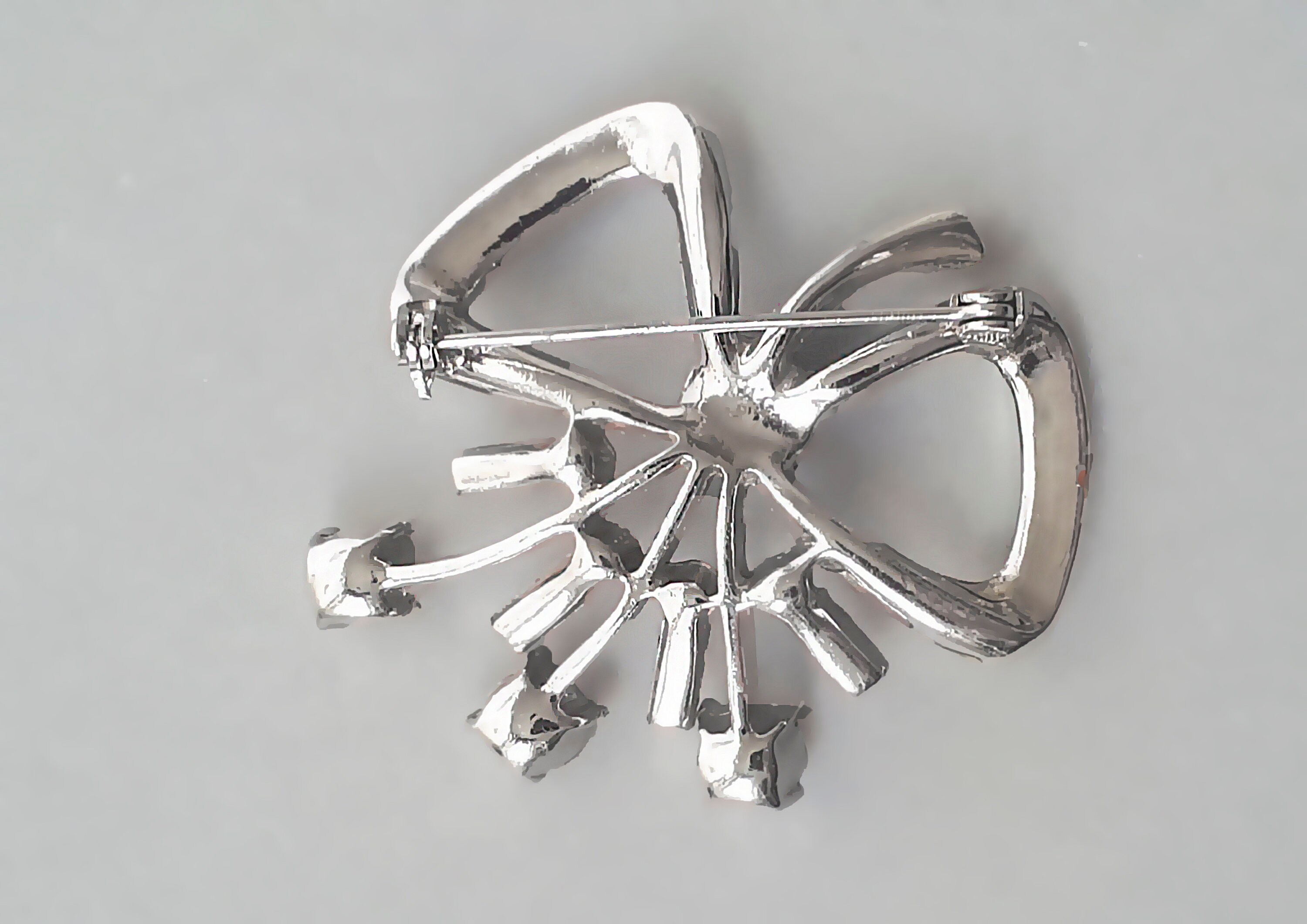 Broche Vintage Nœud Papillon Strass - Dorée - Bijou Rétro