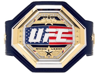 Réplica del cinturón de campeonato de UFC Freedom Wrestling de EE. UU., de latón de 4 mm, tamaño adulto.